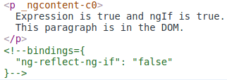 ngIf=false element not in DOM