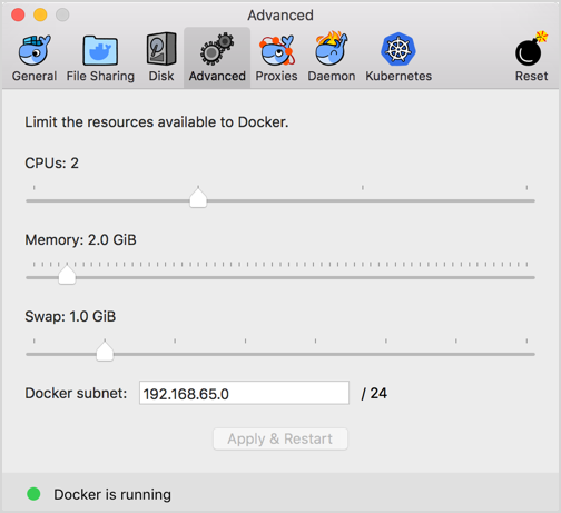 docker for mac host most