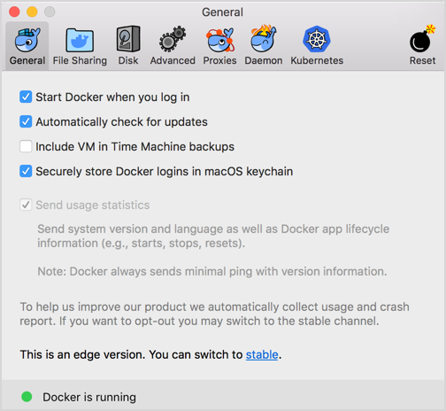 docker install mac os specific version