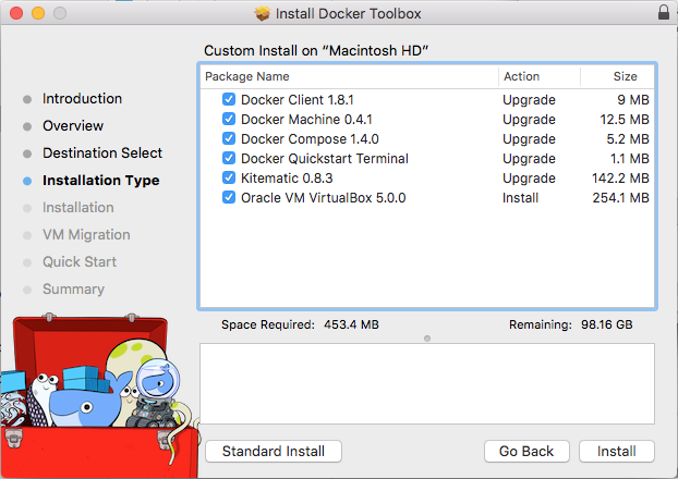docker toolbox and docker for mac