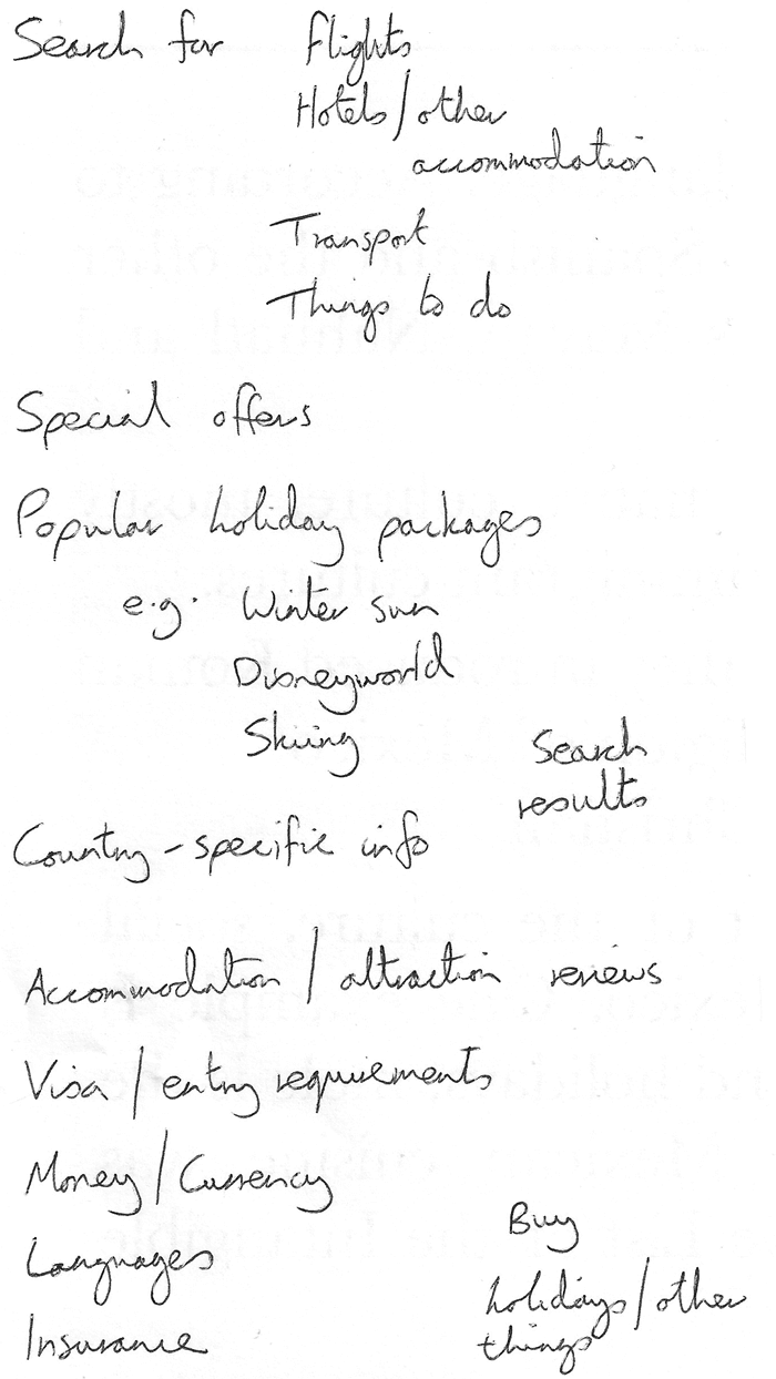 Document and website structure