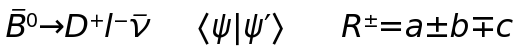 Sample physics equations.