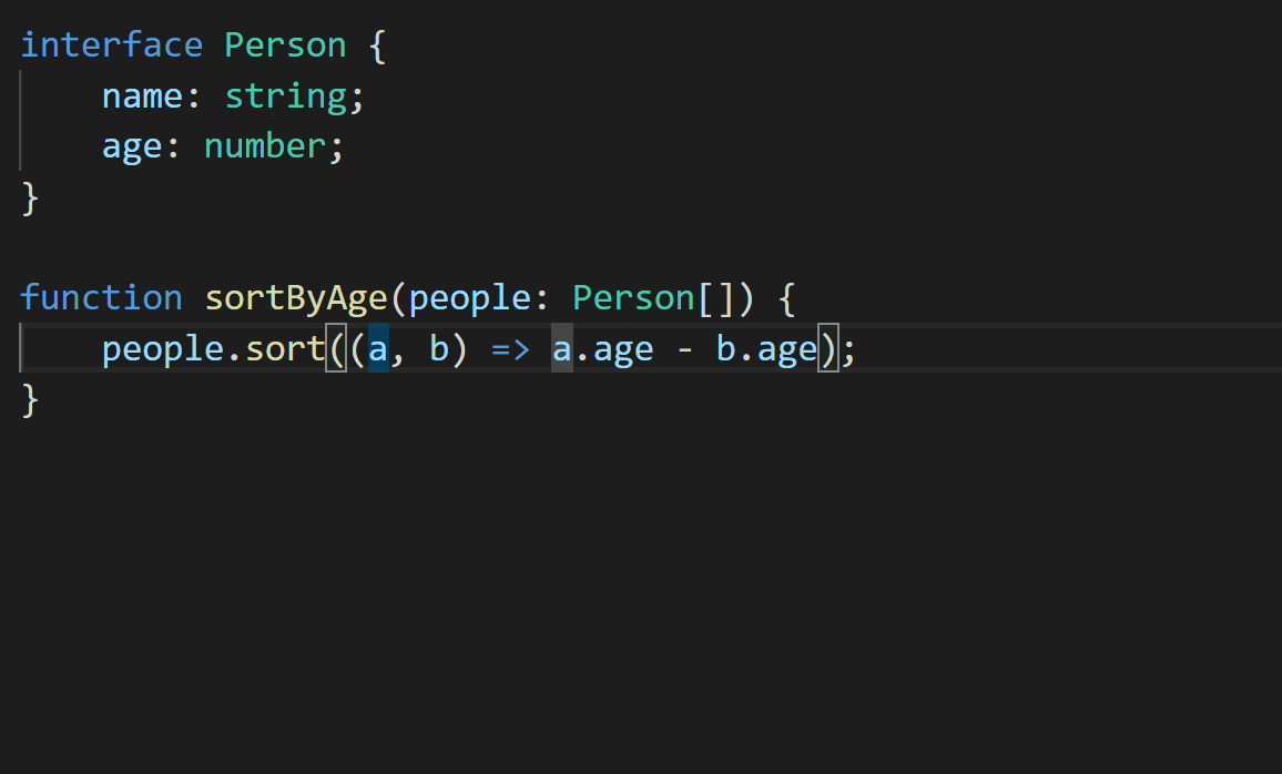 TypeScript fixing an error where no expression is returned by adding a `return` statement or removing curly braces.