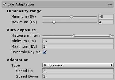 UI for Eye Adaptation