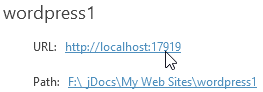 Launch the localhost WordPress site