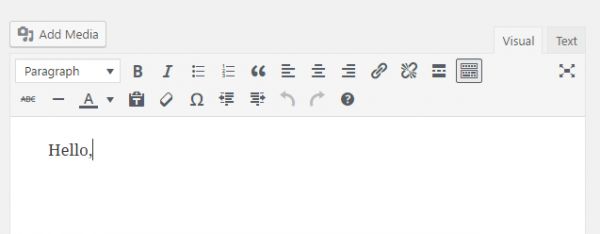 Editor Toolbar