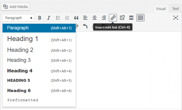 Editor Keyboard Shortcut