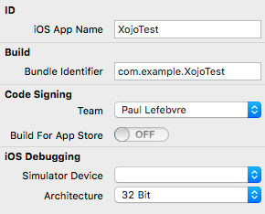Xojo iOS Free Build Settings.png