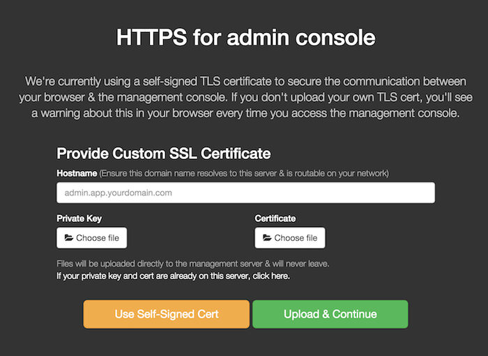 Hostname and SSL Cert